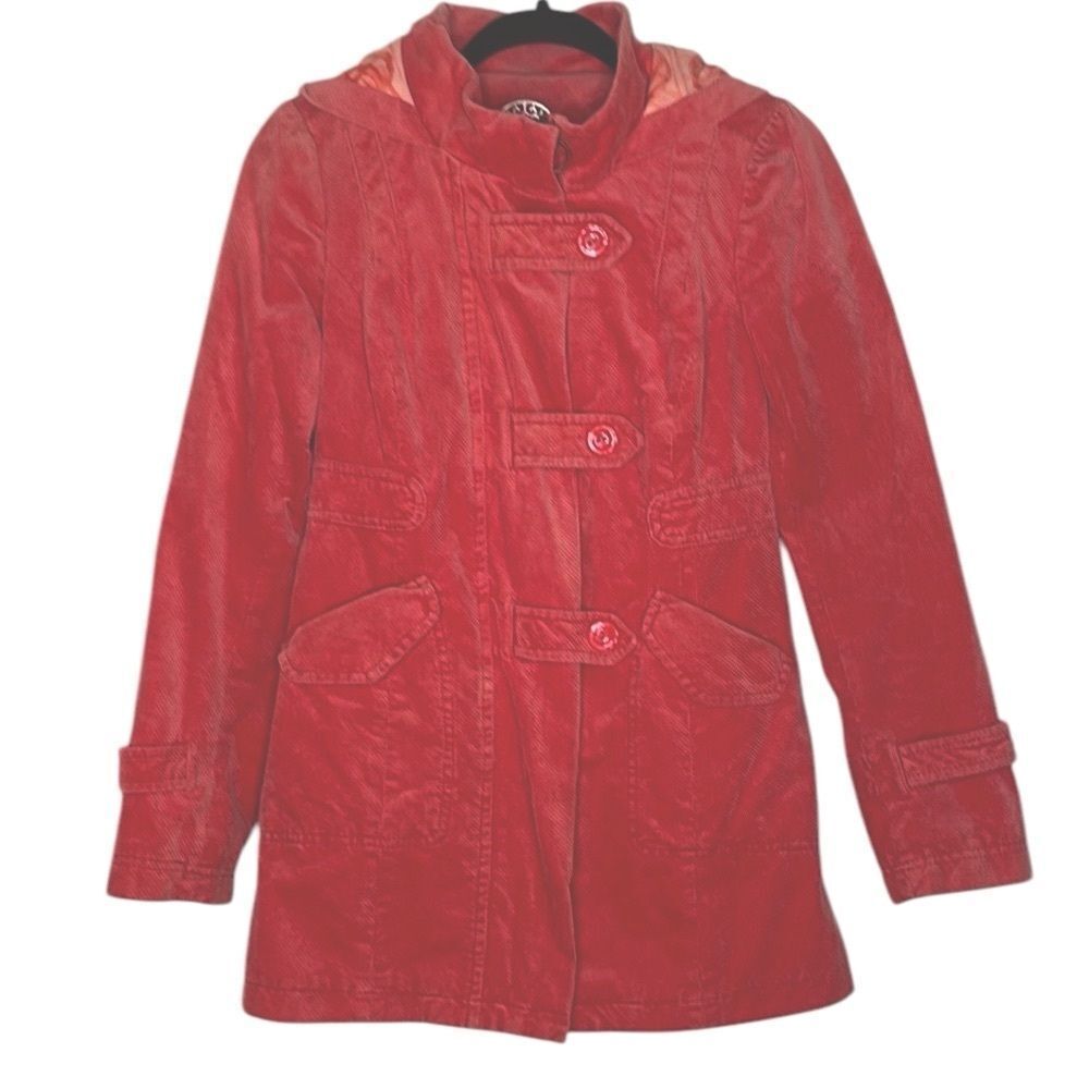 Anthropologie Idra Soft Coral Jacket Unique Corduroy